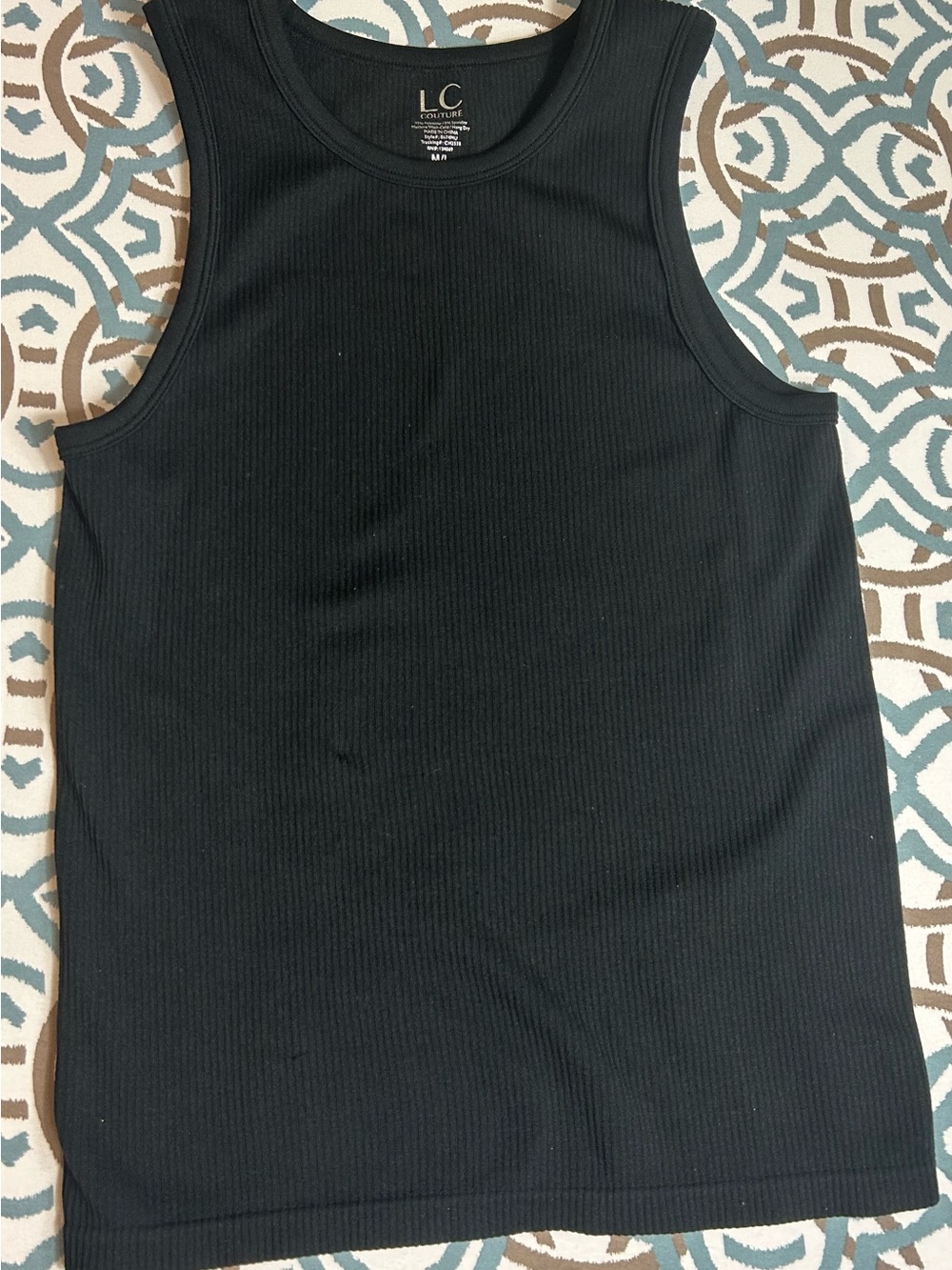 LC Ribbed Black Tank Top - Women's Sleeveless Knit